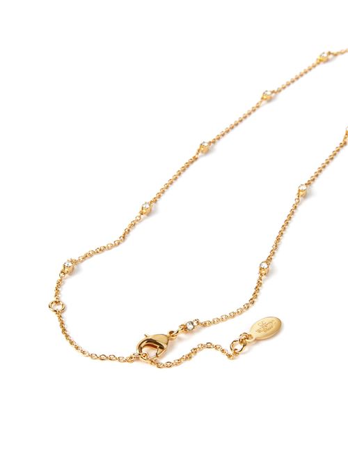 MINI VLOGO SIGNATURE NECKLACE IN METAL AND SWAROVSKI® CRYSTALS VALENTINO GARAVANI | 6W2J0T54YCWMH5